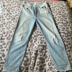 EUC Agolde distressed straight leg jeans 27